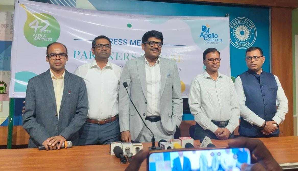 ” উন্নততর চিকিৎসা পরিষেবার প্রবেশাধিকার বিস্তারে কলকাতায় প্রেস মিট আয়োজন করল অ্যাপোলো হসপিটালস, চেন্নাই” ” উন্নততর চিকিৎসা পরিষেবার প্রবেশাধিকার বিস্তারে কলকাতায় প্রেস মিট আয়োজন করল অ্যাপোলো হসপিটালস, চেন্নাই”