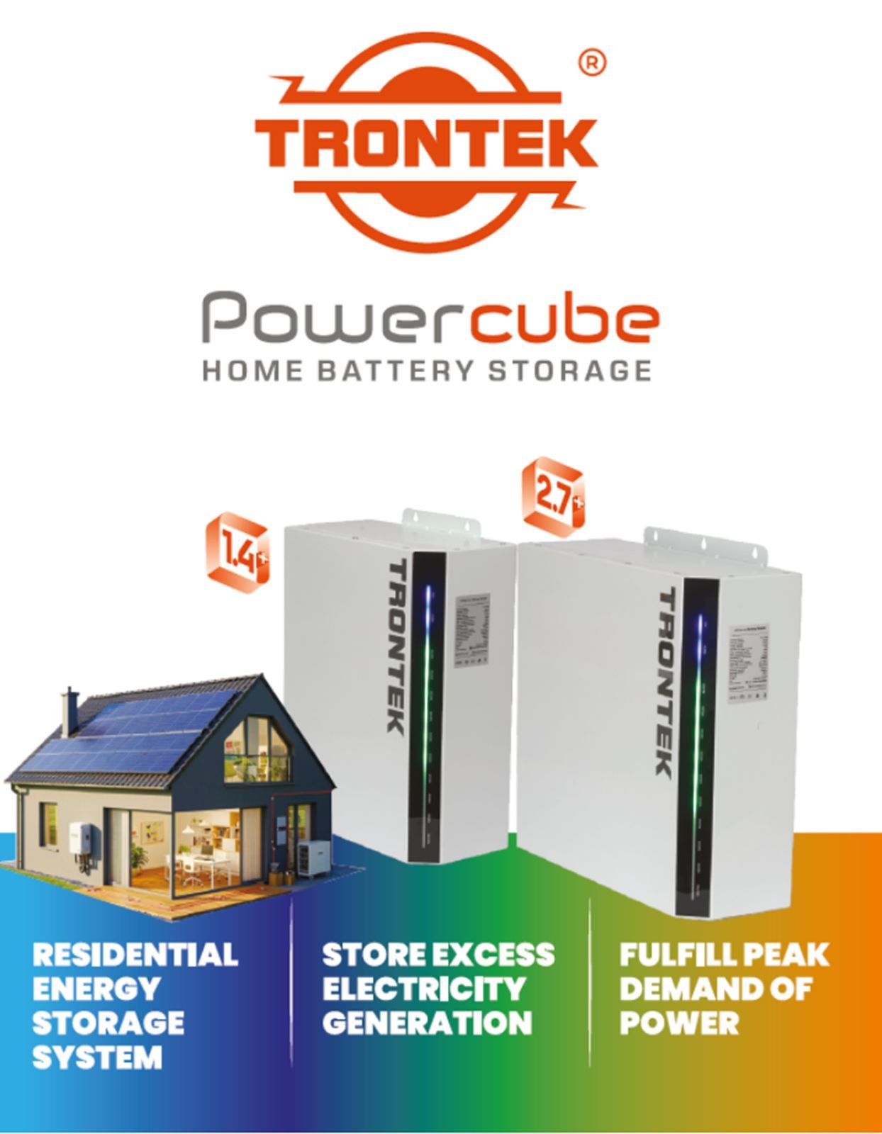 Trontek Enters Residential Energy Storage Market with Launch of Powercube 1.4 Kwh and Powercube 2.7Kwh Lithium-Ion Battery Systems…