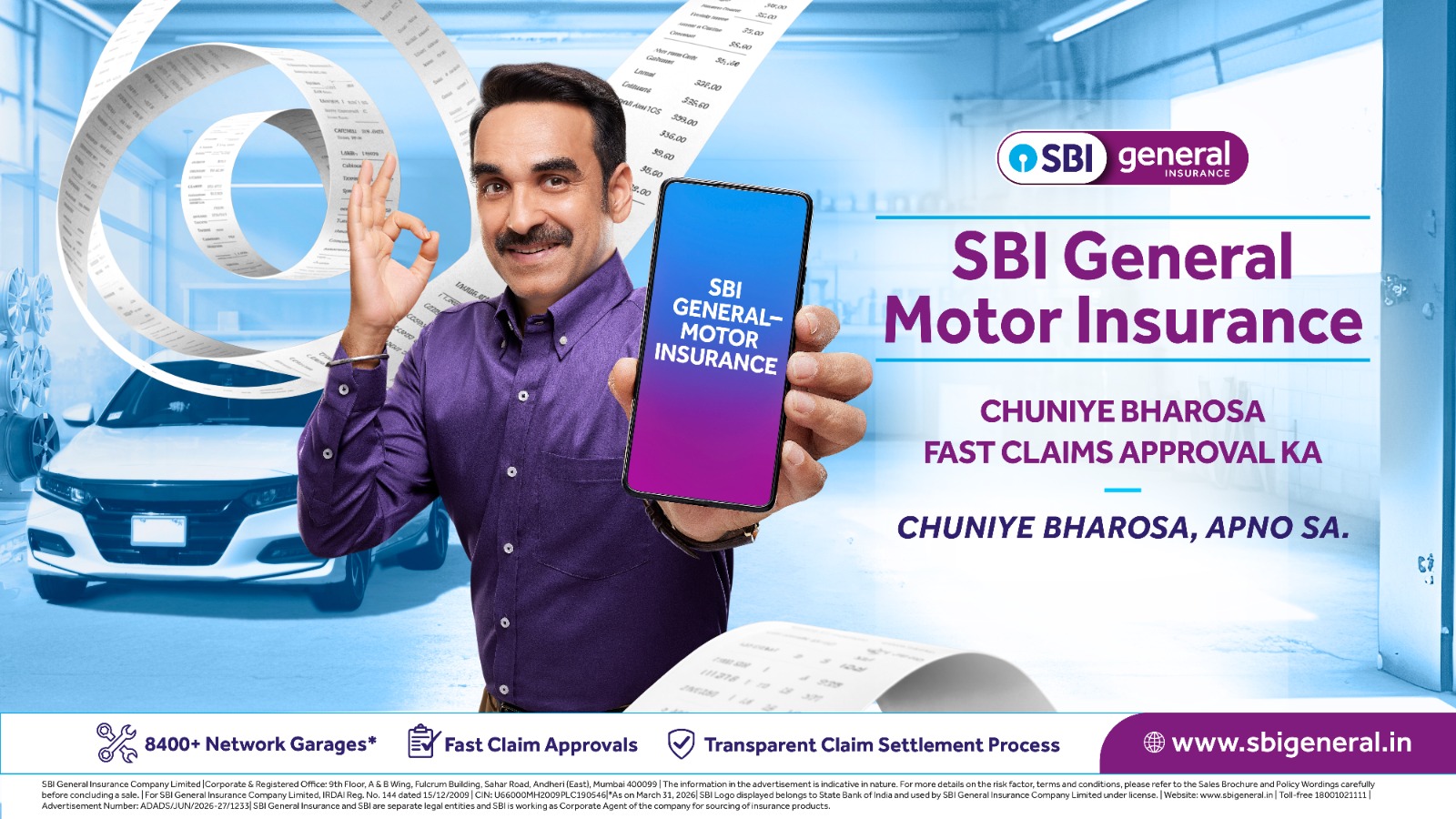 SBI General Insurance Launches New Motor Insurance Film Featuring Pankaj Tripathi…