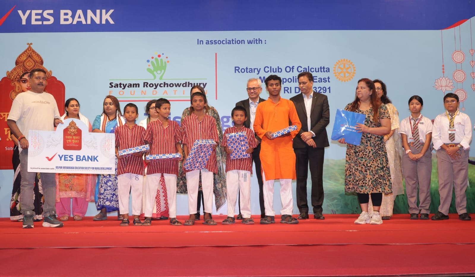 YES BANK, Satyam Roychowdhury Foundation and Rotary Club of Calcutta Metropolitan East celebrate 4th edition of ‘Sobar Pujo, Durga Pujo’ initiative
